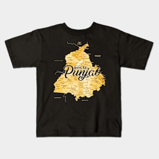 Royal Punjab Map Kids T-Shirt